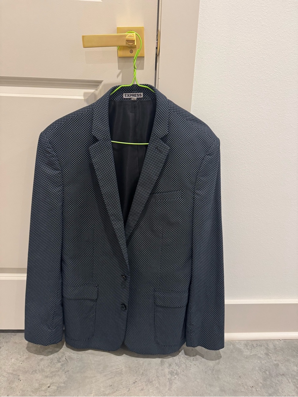 Express Men’s Navy Microdot Sport Coat Blazer